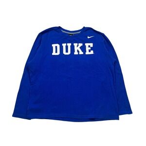 Nike Duke Long Sleeve T Shirt Blue White College Athletic Mens XL